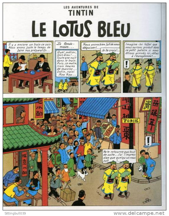 TINTIN. LE LOTUS BLEU / LES 7 BOULES DE CRISTAL. ALMANACH DES PTT 1987 OBERTHUR. Illustrations Recto-verso. Collection ! - Agendas