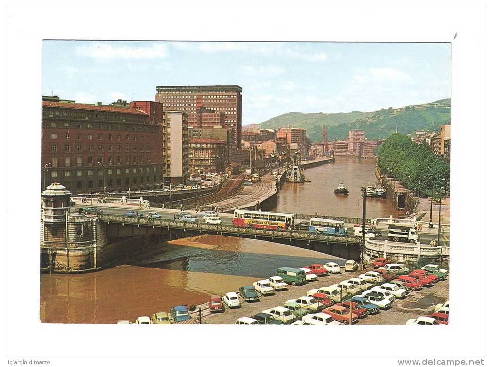 BILBAO - (Spagna) - Puente De General Mola Y Rìa - ANIMATA/AUTO/BUS - Nuova Non Viaggiata - In Buone Condizioni. - Vizcaya (Bilbao)