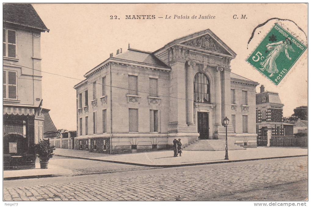 Cpa Du 78 - Mantes - Le Palais De Justice - Mantes La Ville