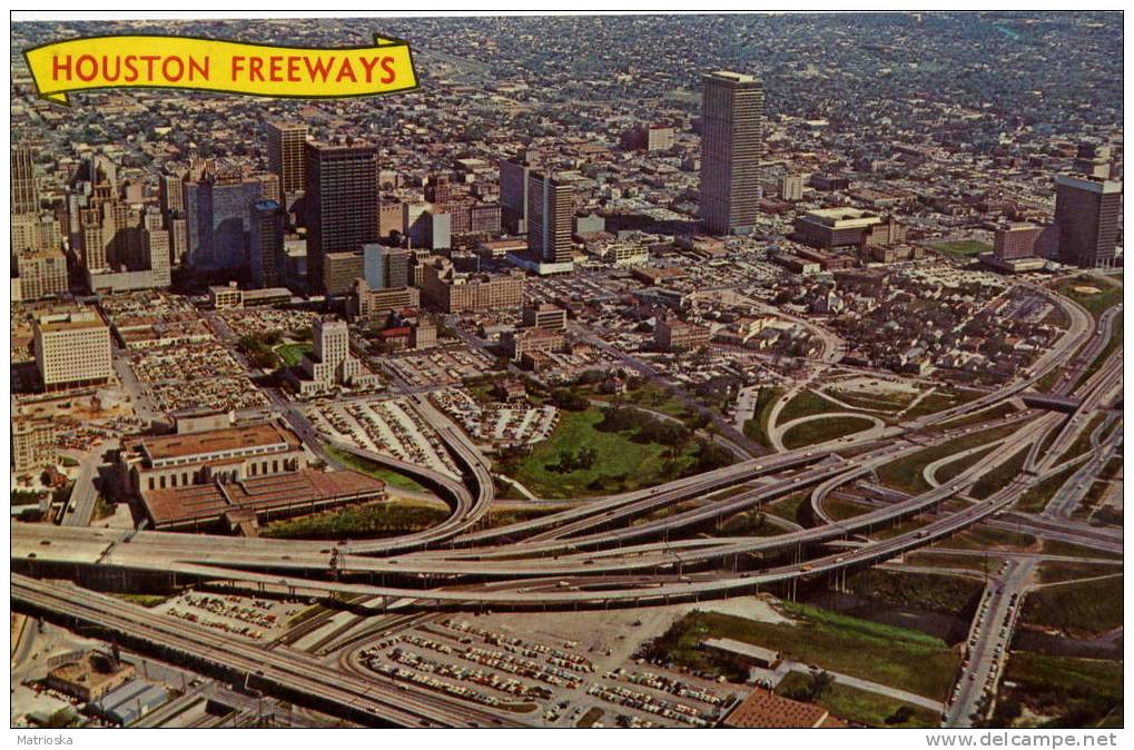 HOUSTON   - Hauston Freeways  - Veduta  -  VG 1968  - (79) - Houston