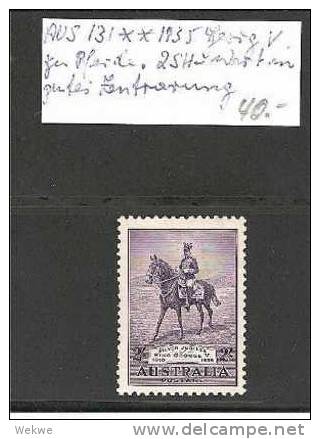 AusMi.Nr.131**. 1935 Georg V Zu Pferde. 2 Sh.Wert In Guter Zentrierung, Well Centred - Mint Stamps
