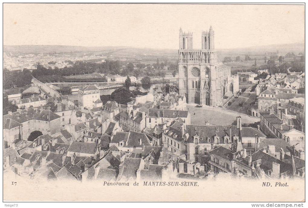 Cpa Du 78 - Mantes Sur Seine - Panorama - Mantes La Ville