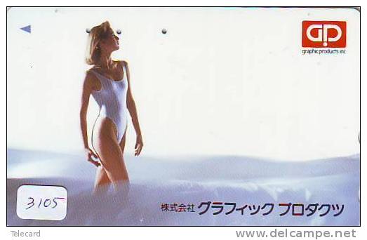 TELEFONKAART  Japan EROTIQUE (3105)  Sexy Lingerie Femme  EROTIC Japan Phonecard - EROTIK - EROTIEK  BIKINI - Mode