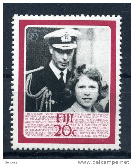 1986 FIJI  60° Ann. Of  Her Maj. Elizabeth Yvert Cat. N° 535  Absolutely Perfect MNH ** - Fiji (1970-...)