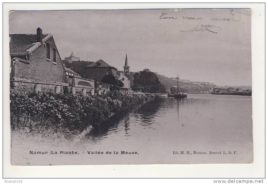 Carte De Namur La Plante Vallée De La Meuse ( Peu Courante ) - Namur