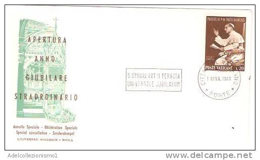 23961)lettera F.D.C. Con 20£ Apertura Anno Giubilare Straordinario Da Città Del Vaticano A Città - Cartas & Documentos