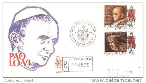 24000)lettera F.D.C. Paolo VI Con 350£+100£  Vaticane Da Città Del Vaticano A Città - Briefe U. Dokumente