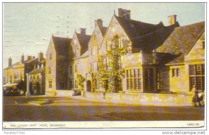 Rppc BROADWAY WORCESTERSHIRE U.K. The Lygon Arms HOTEL 1960 - Autres & Non Classés