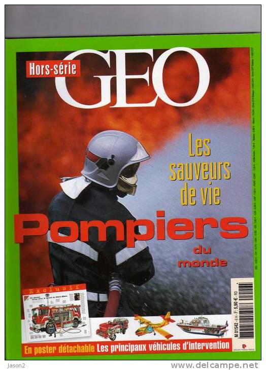 Revue Geo Hors Serie Les Pompiers( Mai 2002) - Géographie