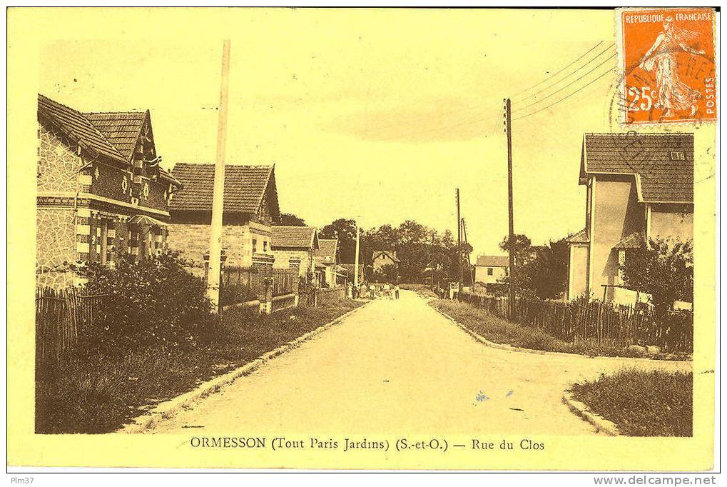 ORMESSON - Tout Paris Jardins - Rue Du Clos -  Voy. 193? - Ormesson Sur Marne