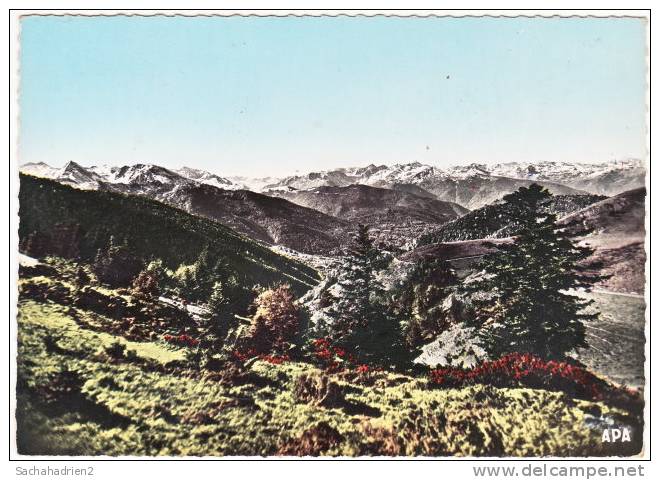 11. Cpsm. Chaîne Des Pyrénées Vue Du Col Du Pradel. 101 - Autres & Non Classés