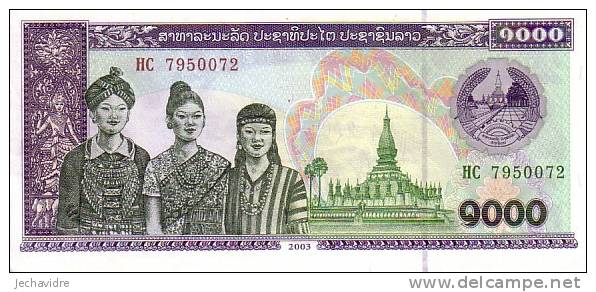 LAOS  1 000 Kip   Daté De 2003   Pick 32f     ***** BILLET  NEUF ***** - Laos