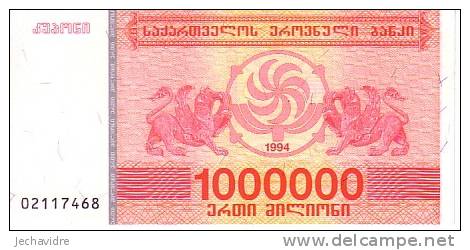 GEORGIE 1 000 000 Laris   Emission De 1994   Pick 52     ***** BILLET  NEUF ***** - Georgien