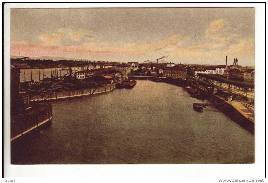 CPA De Ludwigshafen (Allemagne): Aller Hafen (péniche). - Ludwigshafen