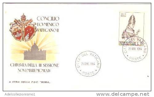 24009)lettera F.D.C. Chiusura Concilio Ecumenico Vaticano II Con 15£ Vaticane Da Città Del Vaticano A Città - Storia Postale