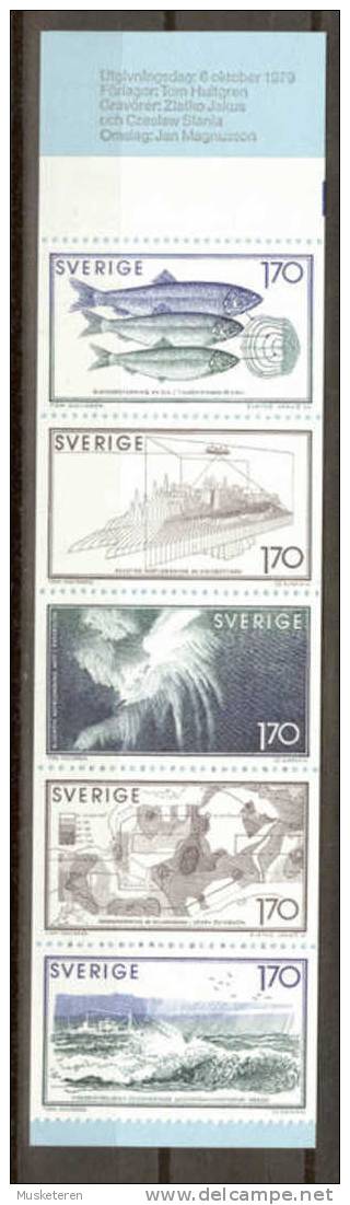 Sweden 1979 MH.-MiNr. 74 See Research Meeresforschung Booklet Fish Ship Argos MHN** - 1951-80