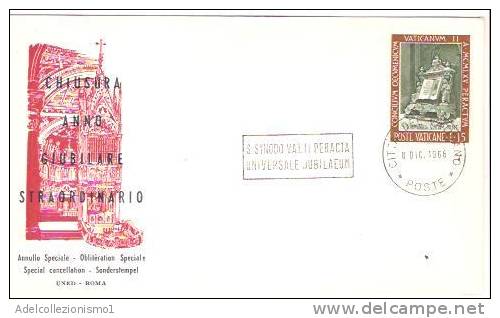 24018)lettera F.D.C. Chiusura Anno Giubilare Straordinario Con 15£  Vaticane  Da Città Del Vaticano A Città - Covers & Documents