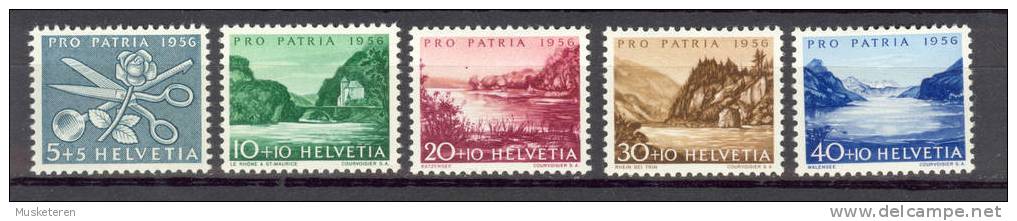 Switzerland 1956 Mi. 627-31 Pro Patria Das Wirken Der Frau Seen Und Wasserfälle €11,- - Ungebraucht