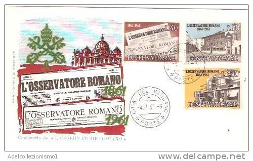 24030)lettera F.D.C. Osservatorio Romano Con 70£+250£+40£  Vaticane  Da Città Del Vaticano A Città - Covers & Documents