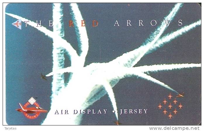 JER-150 TARJETA DE JERSEY DE RED ARROWS  (48JERB)   AVION-PLANE - [ 7] Jersey Und Guernsey