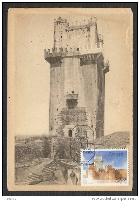 PORTUGAL Beja Castelo Maximum Postcard / Carte Maximum - Cartes-maximum (CM)