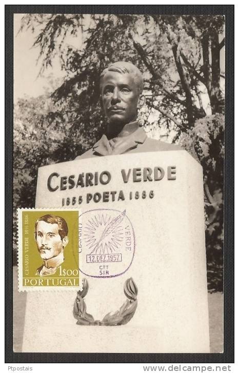 PORTUGAL Cesario Verde 1957 Maximum Postcard / Carte Maximum - Cartes-maximum (CM)