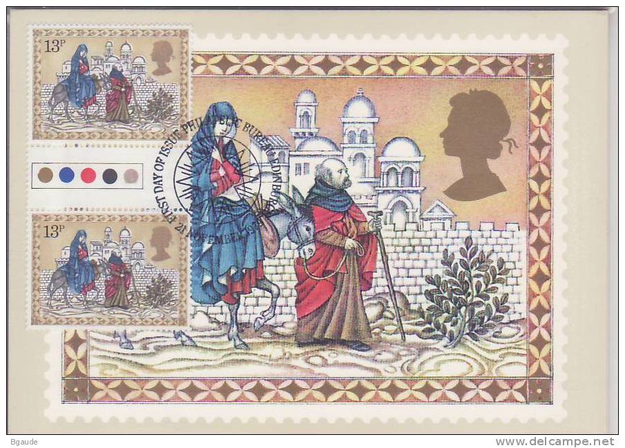 GRANDE BRETAGNE  CARTE MAXIMUM NUM.YVERT  920 NOEL LA NATIVITE - Cartes PHQ