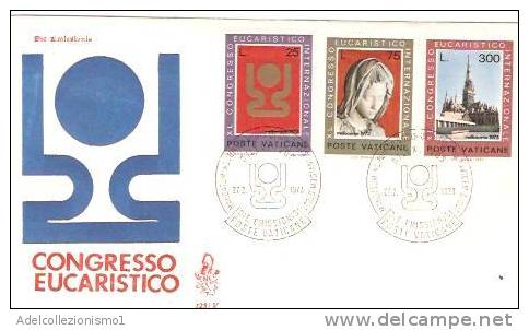 24153)lettera F.D.C. Congresso Eucaristico Con 25£+75£+300£ Vaticane Da Città Del Vaticano A Città - Cartas & Documentos