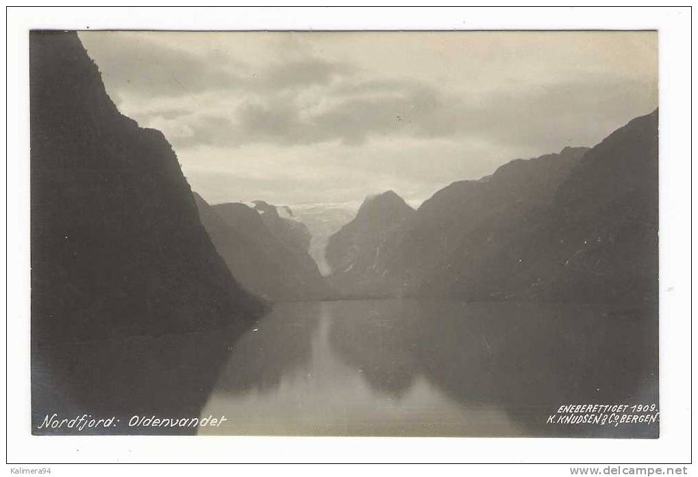 NORVÈGE  /  NORGE  /  NORDLAND  /   NORDFJORD  :  OLDENVANDET  /  Tirage Argentique , Cliché Pris En 1909 - Norvège