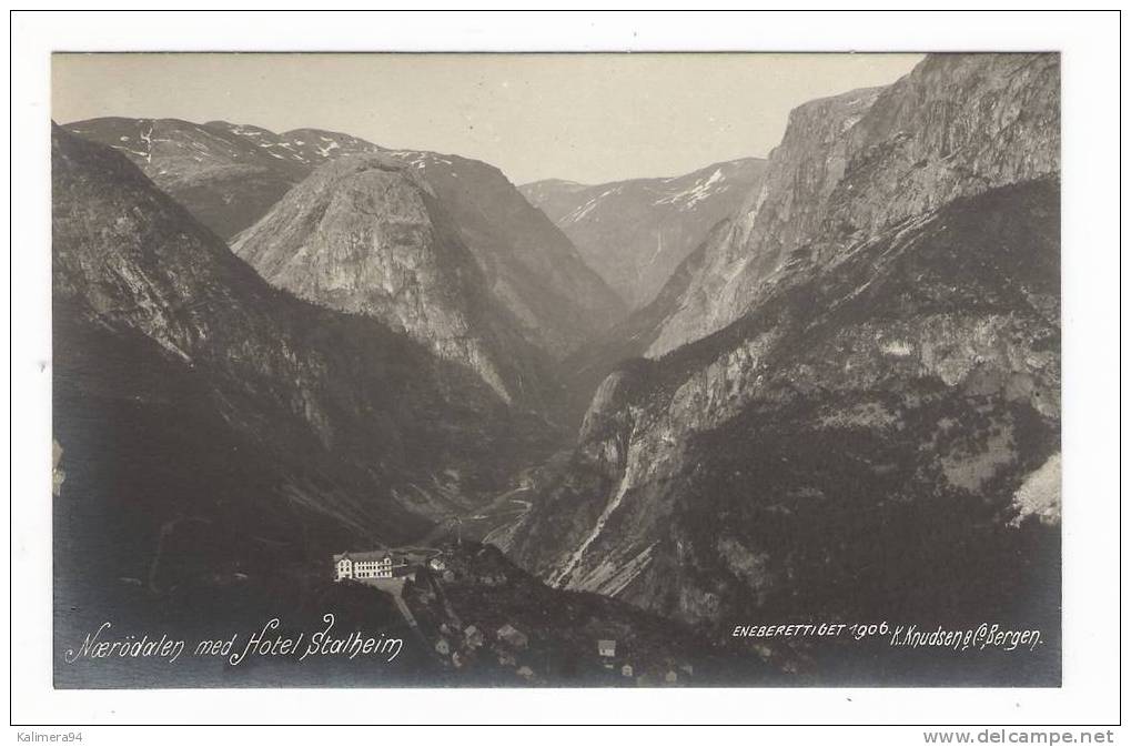 NORVÈGE  /  NORGE  /  NORDLAND  /  NOERÖDALEN  MED  HOTEL  STALHEIM  /  Tirage Argentique , Cliché Pris En 1906 - Norvège