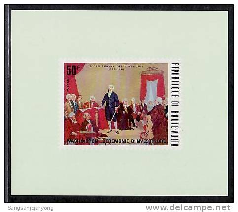 US Bicentenaire, Burkina Faso Sc367 D/S US Bicentennial, Washington - Us Independence