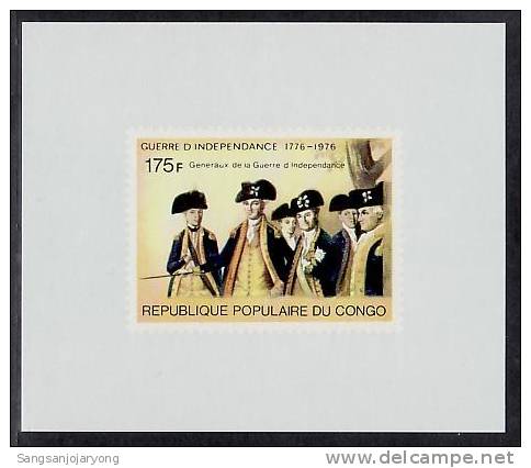 US Bicentenaire, Congo Sc393 D/S US Bicentennial, Generals - Us Independence