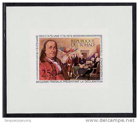US Bicentenaire, Chad ScC185 D/S US Bicentennial, Franklin - Indépendance USA