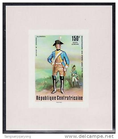 US Bicentenaire, Cen. Africa ScC141 D/S US Bicentennial, Uniform - Us Independence