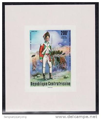 US Bicentenaire, Cen. Africa ScC142 D/S US Bicentennial, Uniform - Us Independence