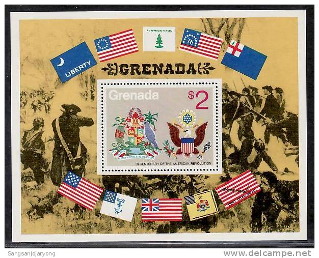 US Bicentenaire, Grenada Sc634 US Bicentennial, Arms - Unabhängigkeit USA