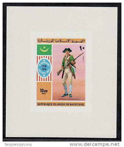 US Bicentenaire, Mauritania Sc342 D/S US Bicentennial, Uniform - Independecia USA