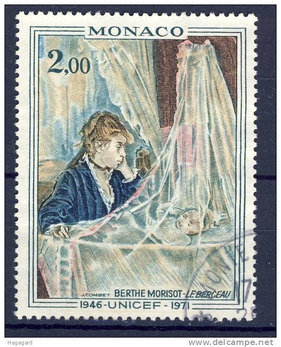 ##1972. Monaco. Painting:  Berthe Morisot. Michel 1032. Used - Used Stamps
