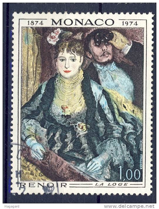 #1974. Monaco. Painting:  Renoir. Michel 1124. Used - Used Stamps