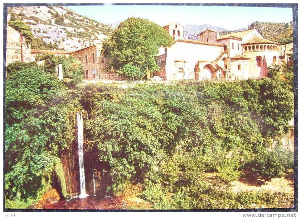 CP De SAINT GUILHEM DU DESERT " Cascade Du Verdus , église Abbatiale " . - Aniane