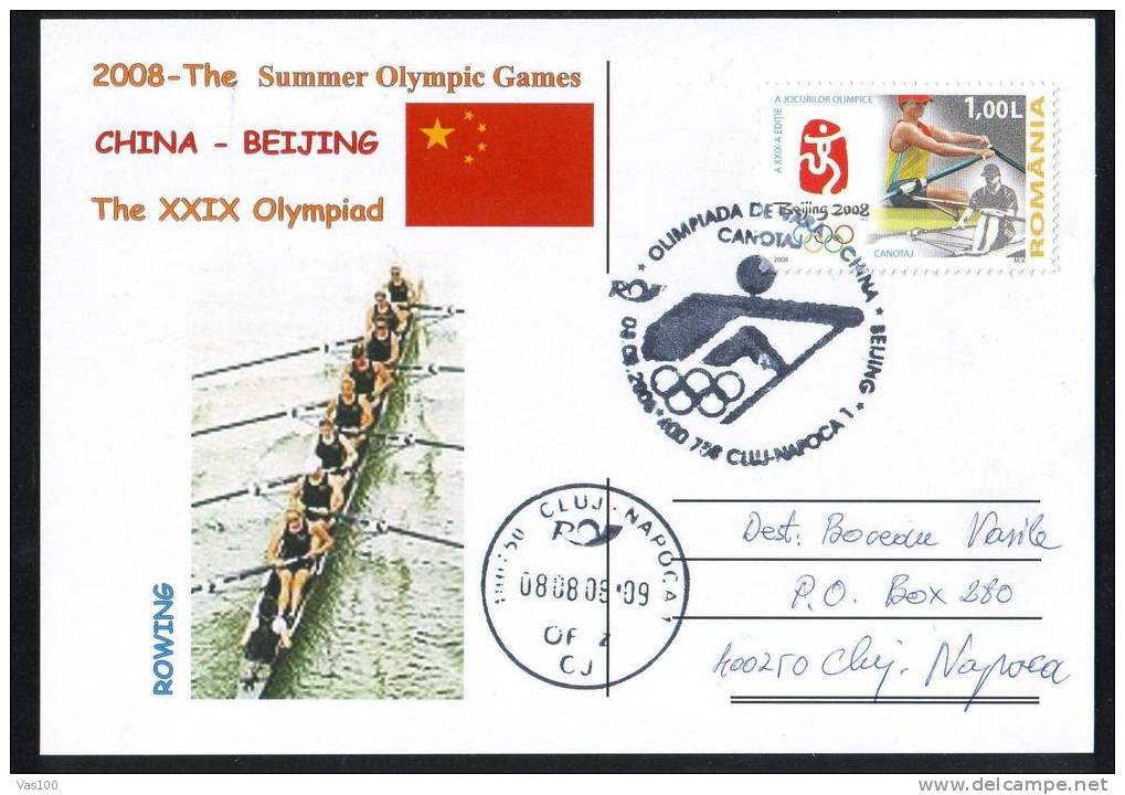 OLYMPIC GAMES BEIJING CARD 2008, ROWING ,CANOE.(B1) - Canoë