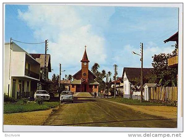 Cpm SAINT LAURENT DU MARONI Guyanne Française - Place De L´eglise - SIMCA Ou RENAULT ?-ed Delabergerie - Saint Laurent Du Maroni