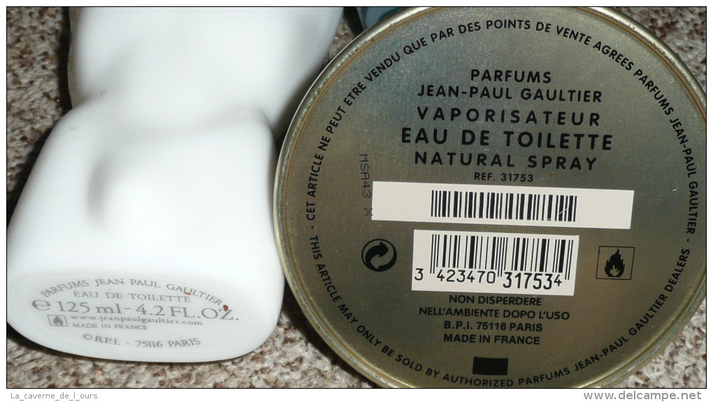 Rare Lot 2 Flacons De Parfum Vide "Le MALE" JEAN-PAUL GAULTIER Boite Conserve - Flesjes (leeg)