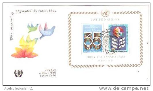 23471)lettera F.D.C. 35°ann.de L´organisation Des Nations Unies Con 15c+31c Da S. Francisco A Città - Other & Unclassified