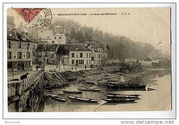 Cpa BEAUMONT SUR OISE Le Quai Des Pecheurs -matelotte Friture PAGNON BAIR - Jolie Prise De Vue -CLC 7 - Beaumont Sur Oise