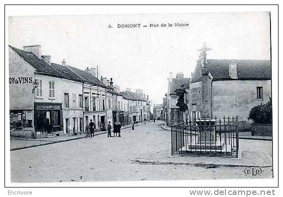 Cpa DOMONT Rue De La Mairie Epicerie ELD 5 - Domont