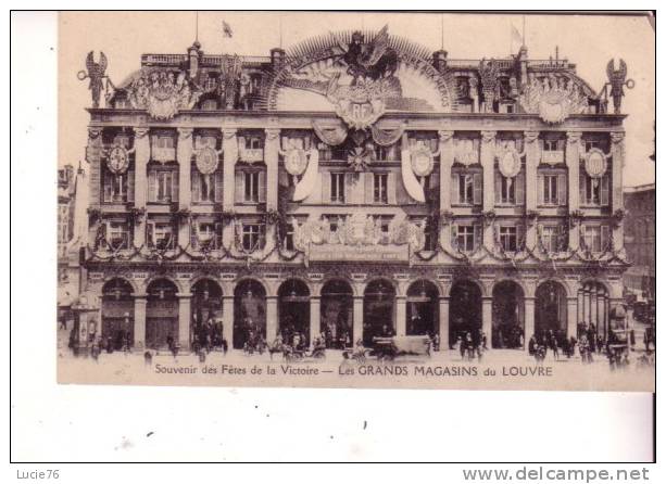 PARIS -   LES GRANDS MAGASINS DU LOUVRE -  Souvenir Des Fêtes De La Victoire - Winkels