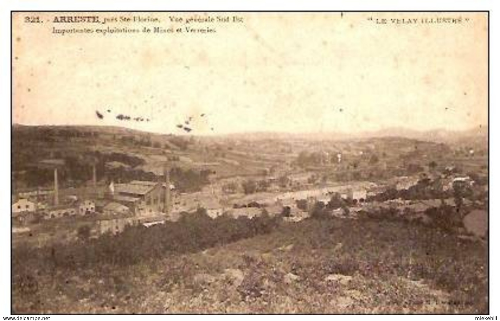 43-ARREST-SAINTE FLORINE-MINES ET VERRERIE-OBLITERATION AMBULANT CLERMONT-A -NIMES-verre-glass-vetro - Brioude