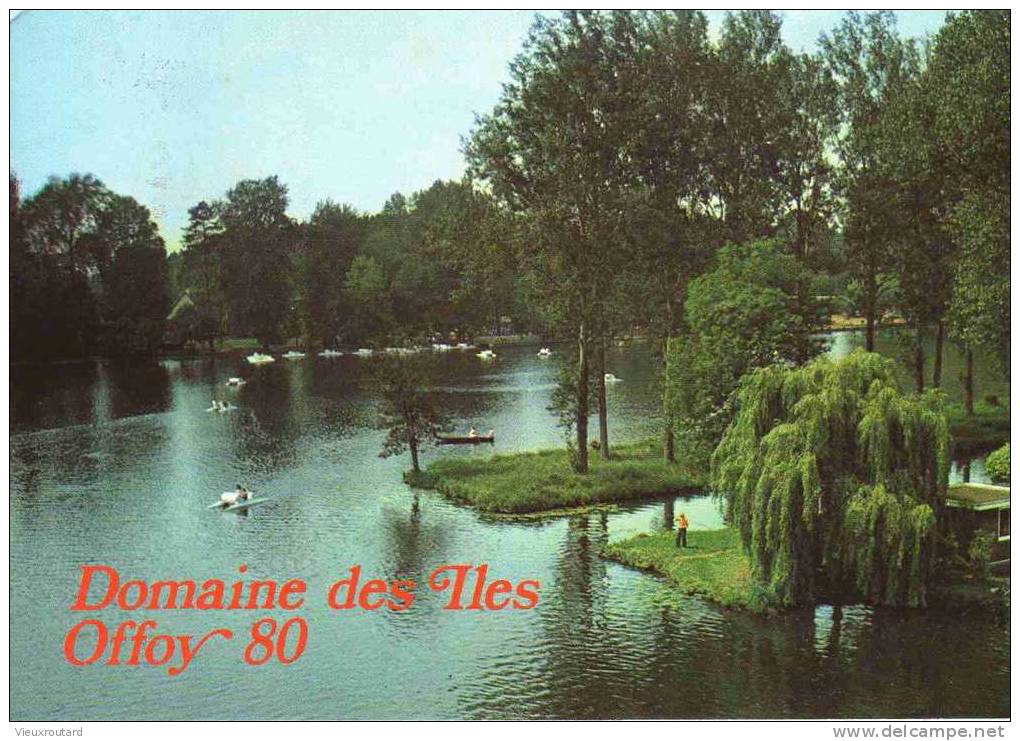 CPSM. HAM. OFFOY. "LE DOMAINE DES ILES". PARC ETANGS BAR RESTAURANT. BARQUES PEDALOS...DATEE 1981. FLAME. - Ham