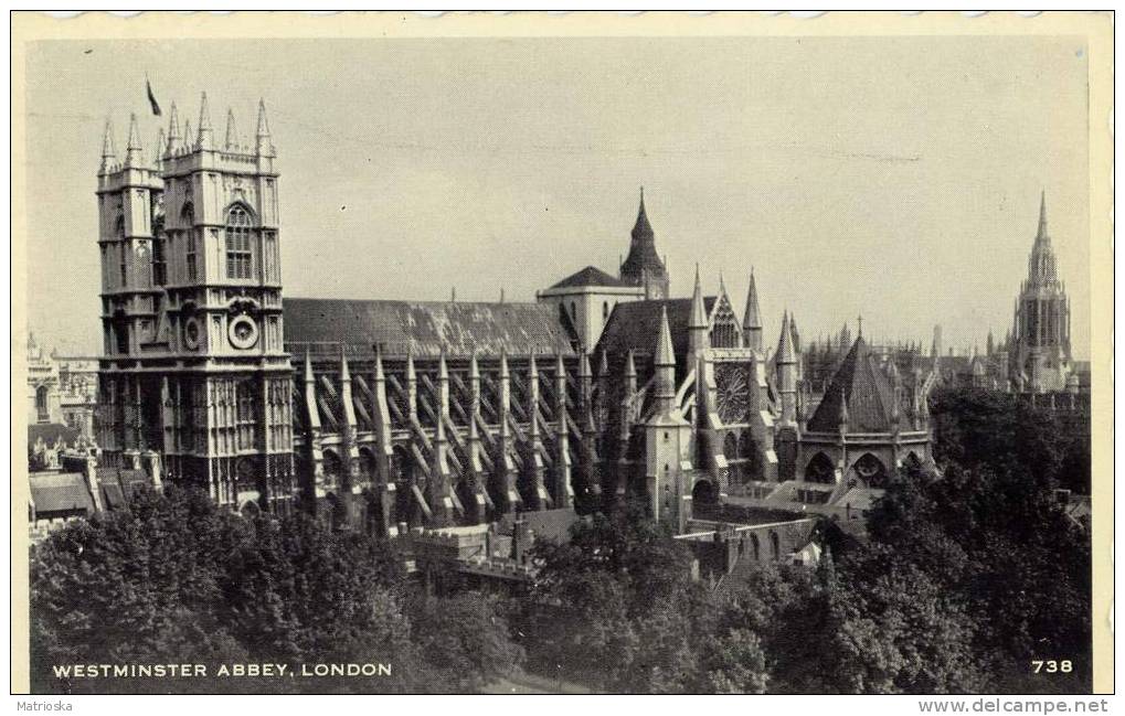 LONDRA   -  Westminster Abbey   -   VG  1958  -  (113) - Westminster Abbey